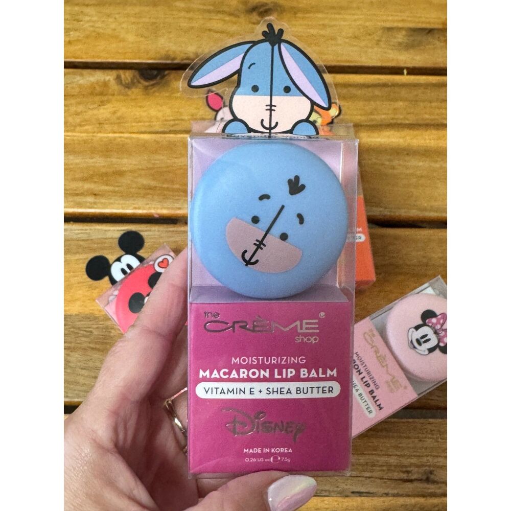 NEW The Creme Shop X Disney Eeyore Winnie Pooh Lavender Vanilla Macaron Lip Balm